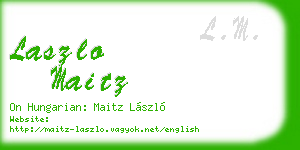 laszlo maitz business card